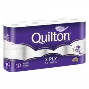 Quilton 3 Ply Toilet Tissue 10Pcs Fine Biodegradable cover-min